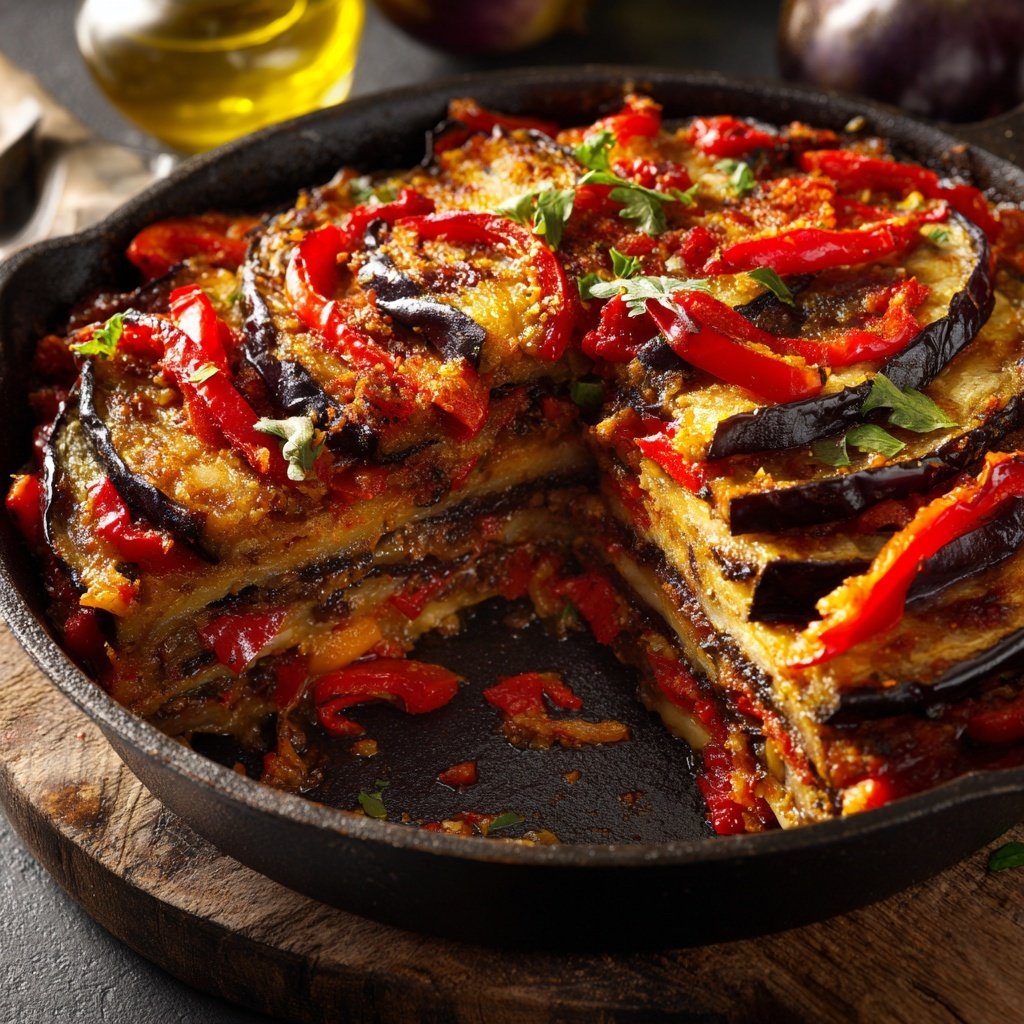Auberginenpfanne italienisch
