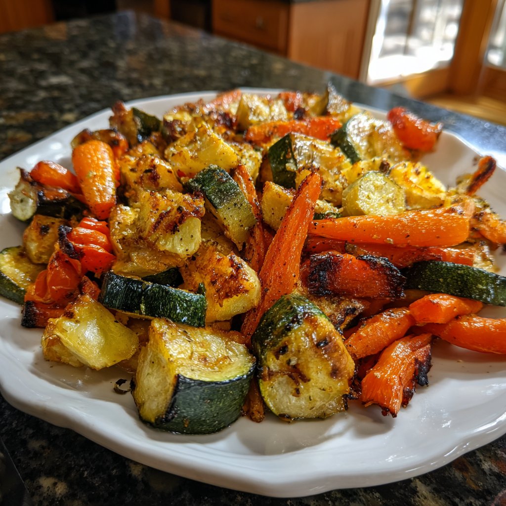 Abendessen mit Ofengemüse