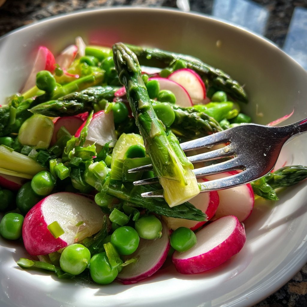Grüner Spargel Salat