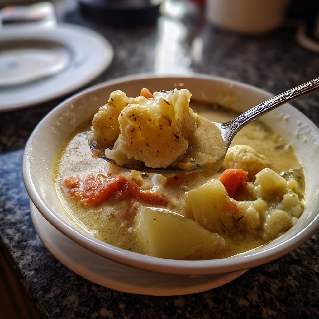 Blumenkohlsuppe mit Kartoffeln