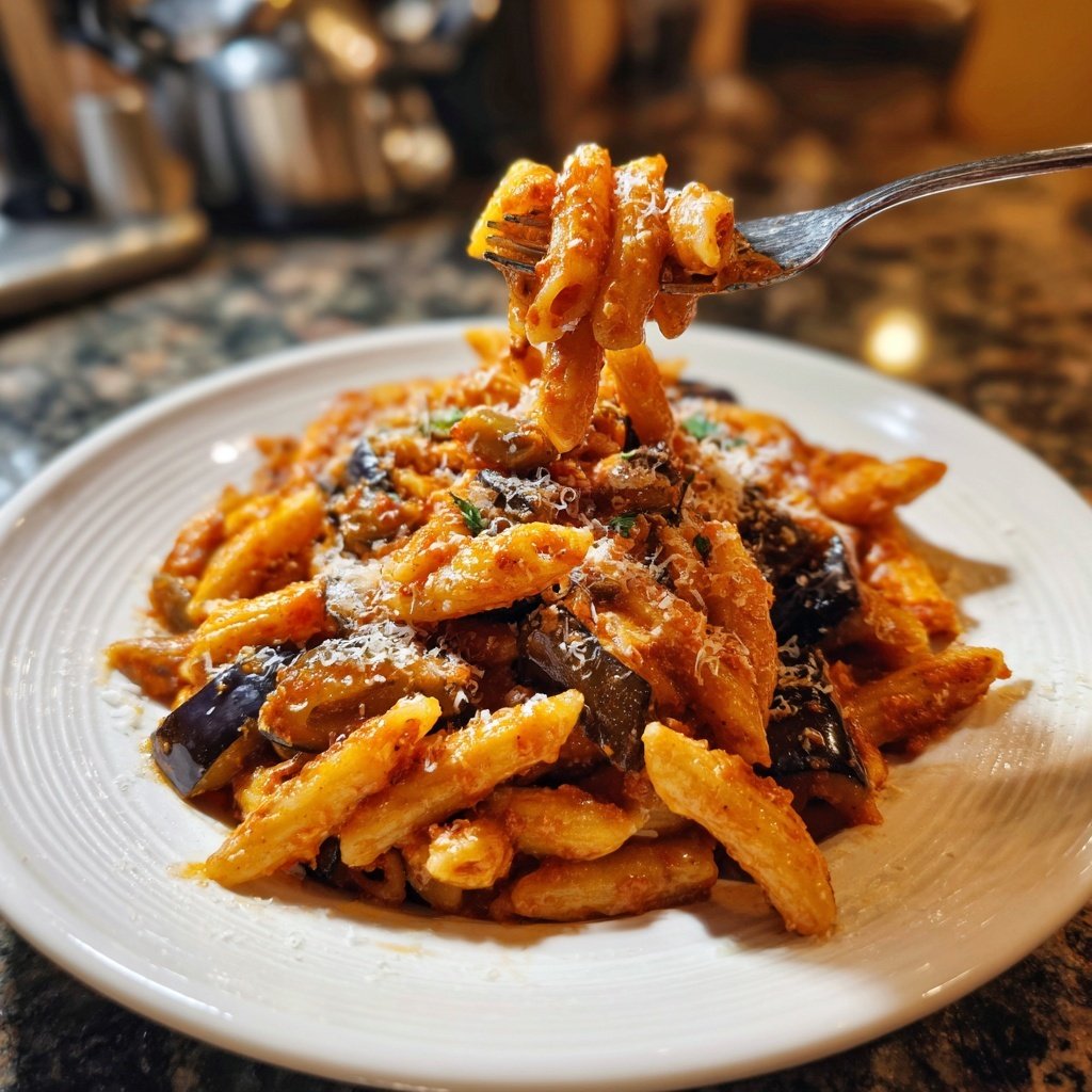 Internationale Küche Italienische Pasta alla Norma